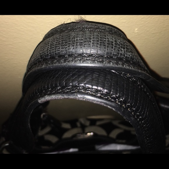 Coach Madison Maggie OP Art Black/Tan Shoulder Bag - Picture 5 of 8